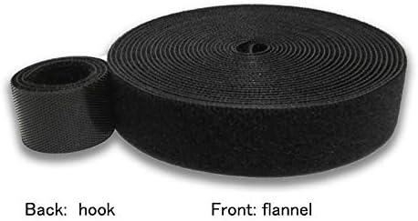 Reusable Fastening Cable Ties,Hook and Loop Cable Straps 2 Rolls Adjustable Cord Ties for Cable Management, Cord Organizer Straps Black(6m*2)