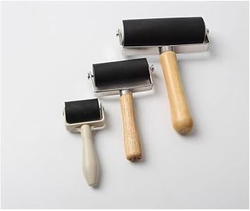 Rubber Brayer Roller for Crafting, Wood Glue Application, Gel Printing, Wallpaper, Border Sealing, and Flashing Tape ,Multipurpose and DIY Implement