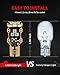 LASFIT 921 912 LED Bulb Red, Third Brake Center High Mount Stop Light, Canbus Error Free T15 906 904 W16W LED Bulb Red 3rd Brake Lights For Cars/Truck, 300% Bright, Pack of 2