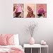 Black Girl Canvas Wall Art pink trend American Black Woman Posters Prints Wall Decor Pictures for Home Living Room Bedroom study Decoration,Framed12 x 16inches X3piece