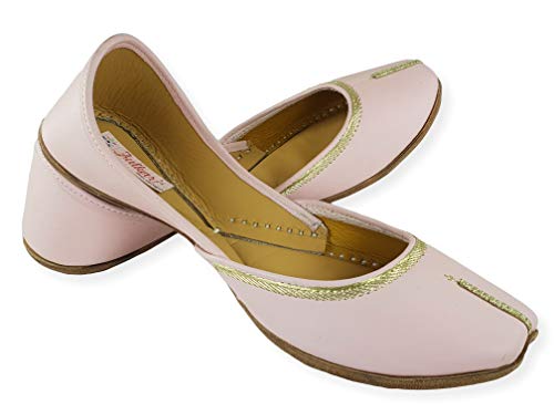 Image of Fulkari Women's Nappa Soft Genuine Leather Juttis | Bite and Pinch Free Jutis | Punjabi Jutti For Ladies | Casual Flat Stylish Mojari | Ethnic Flats For Girls |