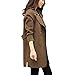 Produktbild JURTEE 2019 Damen Winter Mantel Jacke Mittellang Große Größe Lose Vorne Offen Mantel Mäntel (Small, Z-2 Coffee)
