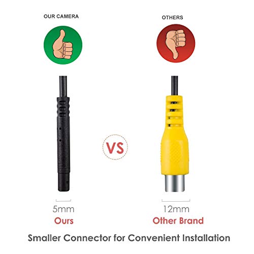 HD 720p kleur achteruitrijcamera kentekenplaatverlichting camera parkeerhulp met afstandslijnen compatibel met T5… - Image 7