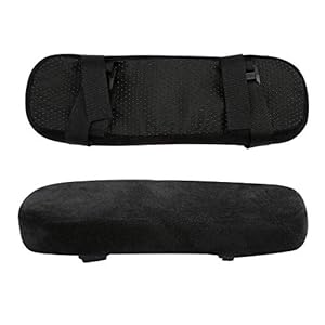 Ballery Armleuningpads, 2 stuks ergonomische armleuningen, bekleding van schuim, anti-slip ondersteuning, kussens, bureau- en gamestoel, armleuning, pad armsteun