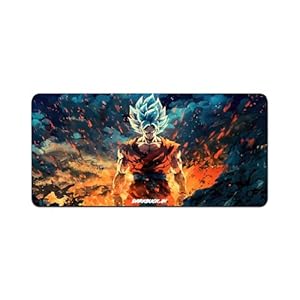 DarkBuck Goku Large Extended Anime Mouse Pad for Laptop Desktop PC Gaming Mousepads Rubber Base with- Anti Skid (595MM x 290MM x 3MM)
