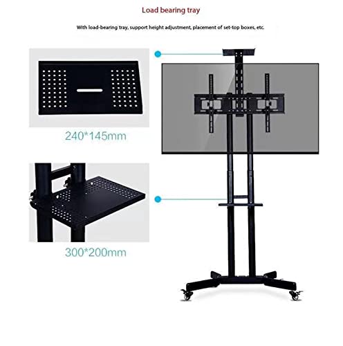 Soporte móvil giratorio para TV de piso ajustable miniatura 7