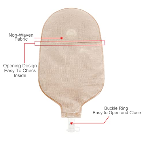 Carbou 15PCS One-Piece Urostomy Bag Drainable Pouches with Measure Card,Cutting Tool for Colostomy Ileostomy Stoma Care, Cut-to-Fit - Thumbnail 4