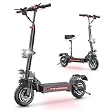 Adult Electric Scooter with Seat, Electric Scooter for Adults, 2000W Dual Motor Electric Scooter, 10' Pneumatic Tires, 37 Miles Long Range & 30Mph Max Speed(ES10)