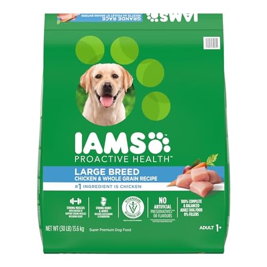 IAMS Proactive Health Large Breed Dry Dog Food, Adult Dry Dog Food for Large Breeds, Chicken, 30 lb. Bag