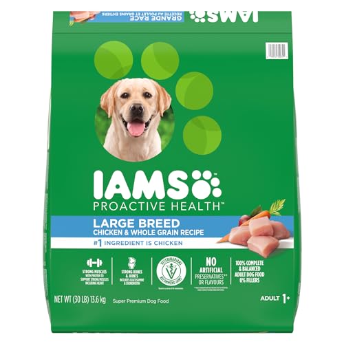 IAMS Proactive Health Large Breed Dry Dog Food, Adult Dry Dog Food for Large Breeds, Chicken, 30 lb....