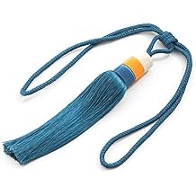Curtain Buckle Polyester Non-Slip Weave Tassel Drapery Holder Curtain Tieback for Living Room,Light Blond,4pcs,Royal Blue-1PCS