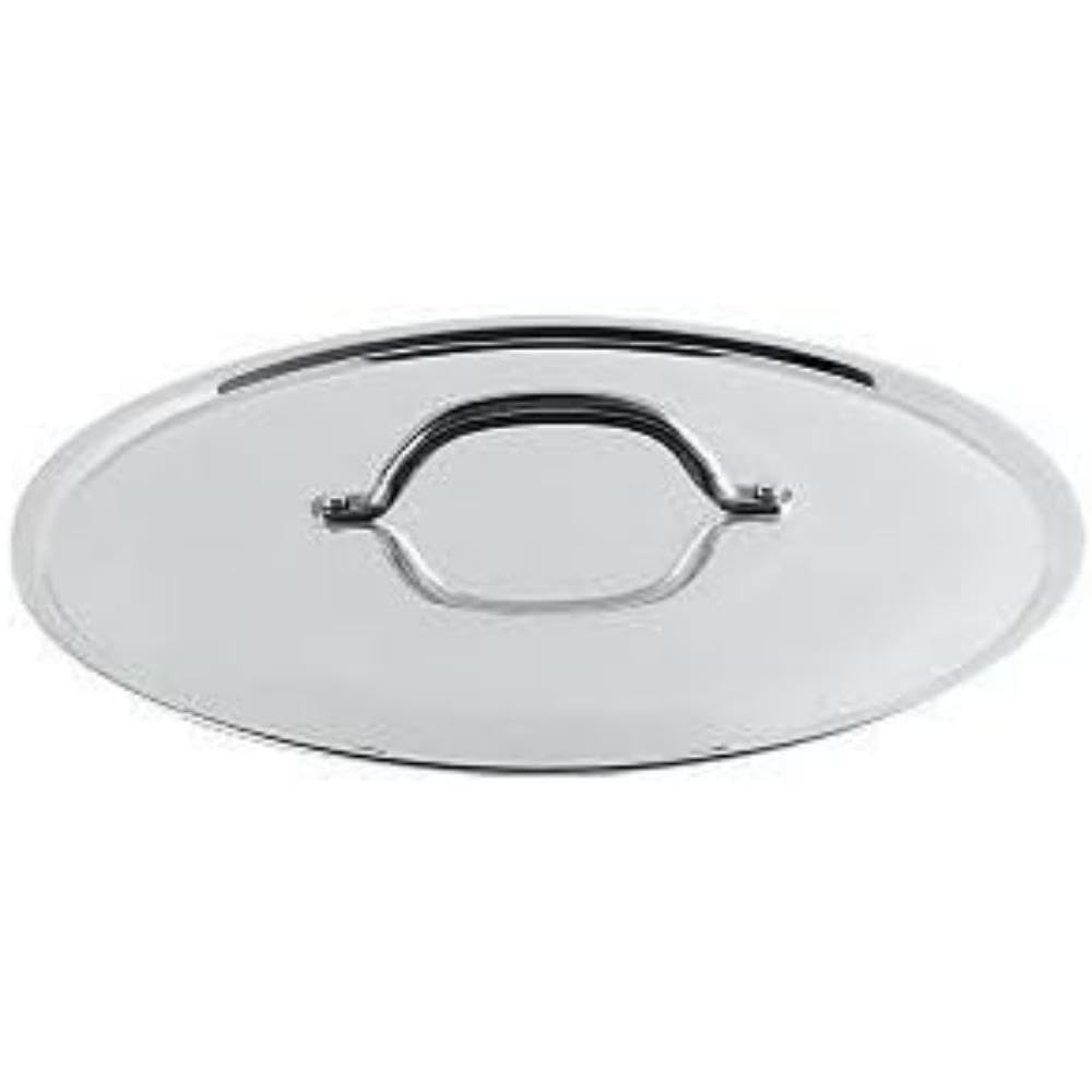 Pentole Agnelli Aluminium Round Lid With Steel Bridge, Diameter 22 Cm.