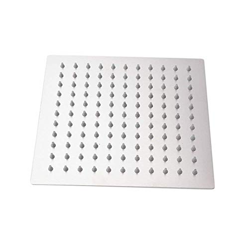 Hiendure® - Alcachofa de ducha de acero inoxidable ultrafina, estilo lluvia cuadrada, níquel cepillado, 20 cm