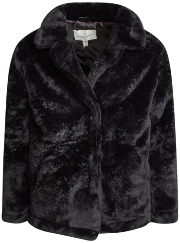 URBAN REPUBLIC Girls Jacket - Warm Long Length Plush Ultra Soft Faux Fur Jacket Teddy Coat for Girls (Sizes 7-16)