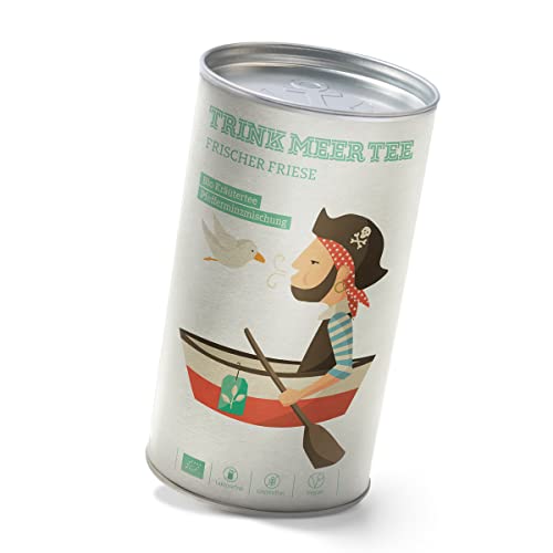 Trink Meer Tee FRISCHER FRIESE - Bio Kräutertee | Pfefferminzmischung | Bio Pfefferminztee | loser Tee in Teedose | Geschenk I 50g Cover