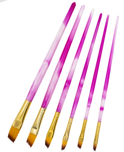 Bee Unique Kit de 6 Pincéis Chanfrados - Colors Collection, 175832