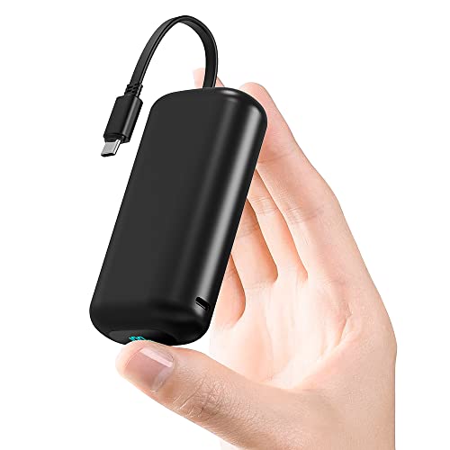 Acsin 10000mAh USB-C Power Bank with Built-in Cable 20W PD