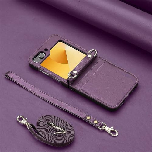 Samsung�pGalaxy�pZ Flip 6 5 4 3 Flip6 Flip5 Flip4�p�N���X�{�f�B�E�H���b�g�P�[�X�A�J�[�h�z���_�[�A�n���h�X�g���b�v�A�������[�h�A���U�[�J�o�[�A�p�[�v���ASamsung�pGalaxy�pZ Flip4�p