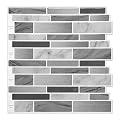 WOWSTAR 10-Sheet Peel and Stick Tiles, Marble Look Kitchen Backsplash Tiles, 12"x12" (Gray Marble)