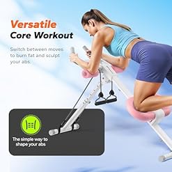Alternative view of MERACH Ab Machine, Ab Workout Equipment, Adjustable Ab Trainer Machine for Abs Workout at Home Gym, Foldable, Knee Protection, Abdominal Trainer for Stomach Workout
