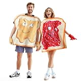 Peanut Butter and Jelly Costume | Funny Couples Halloween Costumes for Adults | Best Friends Food-Themed Matching Sandwich Outfits | Party Contest Winner | Lightweight & Comfortable Tunics