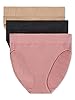 Warners Women's Allover Breathable Hi-Cut Panty, Sunset Blush/Black/Toasted Almond, Medium