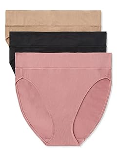 Warners Women's Allover Breathable Hi-Cut Panty, Sunset Blush/Black/Toasted Almond, Medium