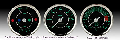 Vdo Gauge 3 Pc Set 356 Speedster Spyder Porsch #TOP4