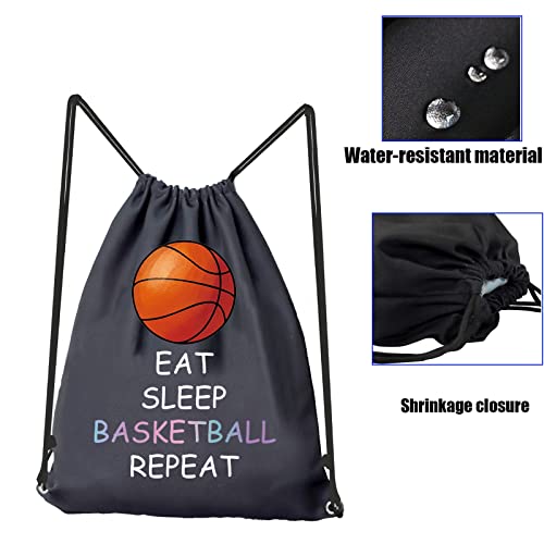 JYTAPP Eat Sleep Basketball Repeat Drawstring Bag Player Gifts Basketball Team Gifts for Lover4