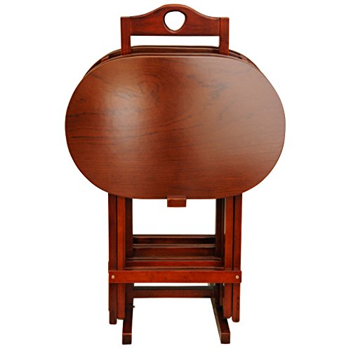 Red Lantern Rosewood TV Tray Set - Honey