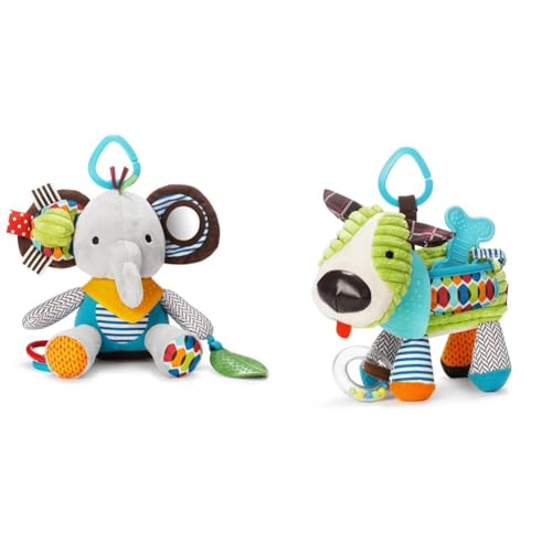Image of Skip Hop Bandana Buddies Baby Activity and Teething Toy with Multi-Sensory Rattle and Textures, Elephant & Bandana Buddies Baby Activity and Teething Toy with Multi-Sensory Rattle and Textures, Puppy