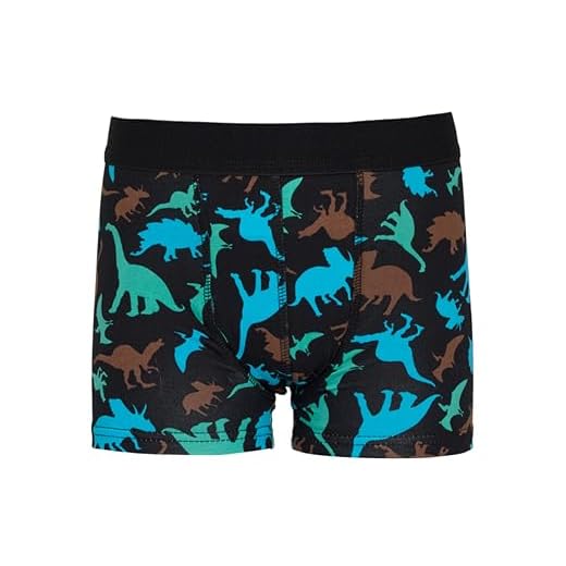 DRY & COOL Tages-Inkontinenzslip für Jungen Unterwäsche Waschbar Absorbierende Einlage Dino , Schwarz/Grün/Blau, 134-140 cm (9-10 Jahre)