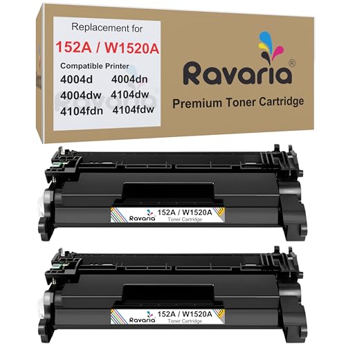 Image of 152A / W1520A Compatible Toner Cartridge for HP LaserJet Pro 4004d, 4004dn, 4004dw, 4104dw, 4104fdn, 4104fdw Printer (152A / W1520A Toner Pack of 2)