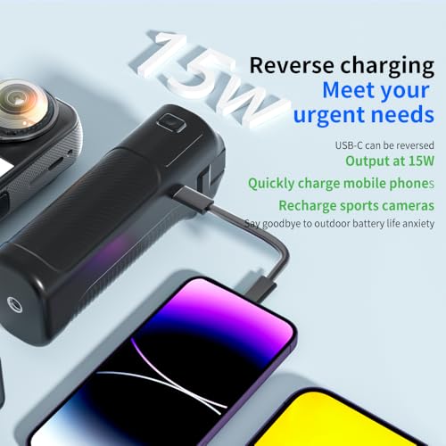 9000mAh Battery Grip Power Bank Compatible with DJI Osmo Pocket 3 / Pocket 4 - Extended Runtime Handle, Type-C Fast Charging, Anti-Slip Grip by BLAUEOCHI - Image 7