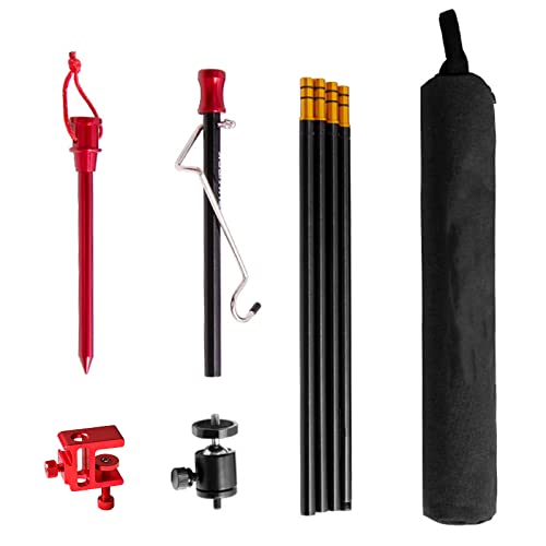 AUTOSwpozo Camping Lantern Stand Lámpara Plegable Soporte para Acampar Postes Colgantes Colgantes de Linterna Desmontable para Pescar BBQ Actividades al Aire Libre Cover