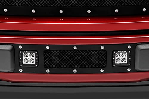 T-Rex Grilles 2018-2020 F-150 Limited, Lariat Torch Bumper Grille, Black, 1 Pc, Replacement, Chrome Studs With (2) 3 Inch Led Cube Lights - Pn #6325791 #TOP4