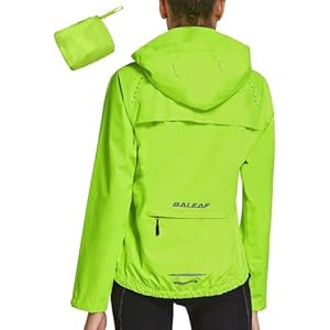 baleaf Waterproof Jackets Women Cycling Jacket Womens Lightweight Outdoor Rain Coats Packable Running Windproof Walking