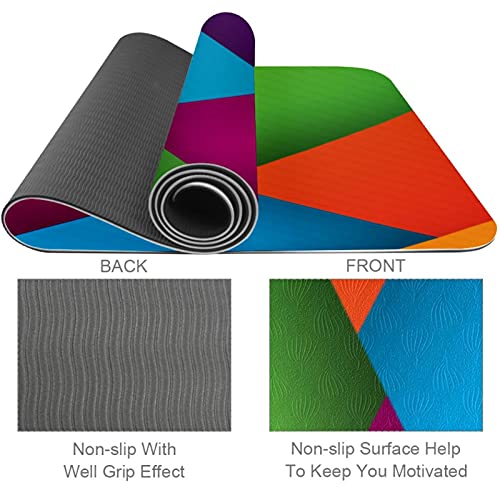 Dragon Sword Multicolor Backgorund Premium Thick Yoga Mat Eco Friendly Rubber Health&Fitness Non Slip Mat For All Types Of Exercise Yoga And Pilates (72" X 24" X 6Mm) #TOP3
