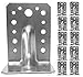 Price comparison product image Corner Braces Brackets Plates, Heavy Duty 15,39 kN Wooden Angle, Metal Steel Sheet Galvanised 3,54" x 3,54" x 2,56" (90 x 90 x 65 mm) L Pack of 10pcs