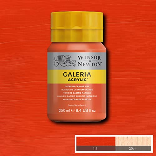 Image of Winsor & Newton Galeria Acrylic Color Tube, 250ml, Cadmium Orange Hue
