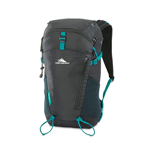 Image of High Sierra Pathway 2.0 Backpack with Hydration Storage Sleeve, for Hiking, Biking, Camping, Traveling, Black, 30L