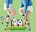 NxnChc Calcetines divertidos para mujeres y hombres unisex muchos motivos de vaca comida animal deporte arte algodón regalo asimétrico patrón izquierdo y derecho Imagen de NxnChc Calcetines divertidos para mujeres y hombres unisex muchos motivos de vaca comida animal deporte arte algodón regalo asimétrico patrón izquierdo y derecho