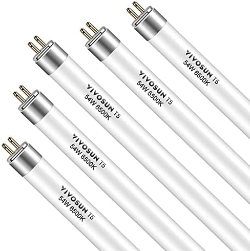 VIVOSUN 5 Pack園芸4FT / 46IN 6500K T5蛍光栽培球根