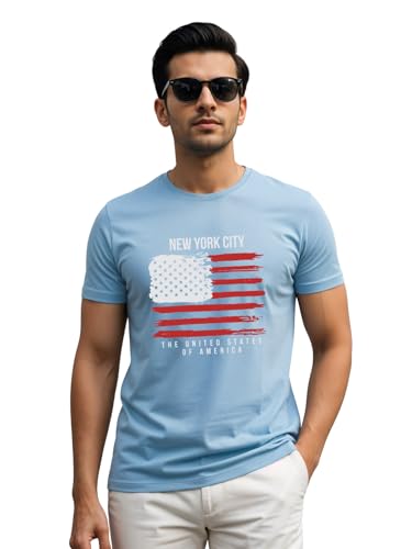 Image of ADRO Men's 100% Cotton Regular Fit T-Shirt