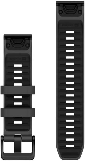 Garmin QuickFit Watch Bands (22mm), suitable for selected fēnix-, epix-, Descent-, D2-, Instinct-, Forerunner- and Approach series smartwatches, Original accessory, Silicone, Graphite/Black
