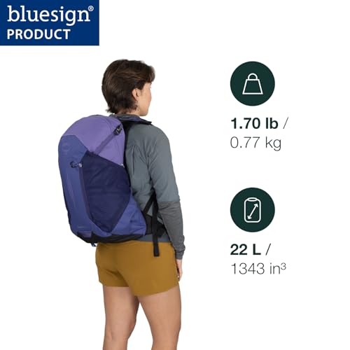 Osprey Hikelite LT 22L Hiking Backpack - Lightweight Travel Daypack with Rain Cover for Men and Women, Tundra Green - Additional View