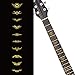 PLIGREAT 2 Stück Gitarrenhals Griffbrettaufkleber, Inlay Sticker Set Gitarre Totem Design, DIY Gitarrenaufkleber Abziehbilder Für Musikgitarre Bass Akustikgitarre E Gitarre, Golden
