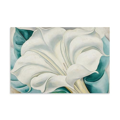 Póster de la flor blanca para pared: renueva tu decoración con un lienzo artístico