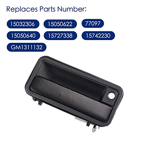 2Pcs Metal Exterior Door Handle Front Left Drive And Right Sides Compatible With 1988-2000 Chevy Tahoe,Gmc Pickup, Suburban, Yukon, Cadillac Escalade,Replaces# 15742229, 15742230, 1310132,77097,77096 #TOP4