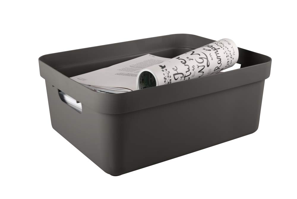 Sunware Sigma Home Boîte De Rangement Anthracite 32 L Boite